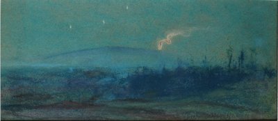 Eruzione di Kilauea di notte da D. Howard Hitchcock